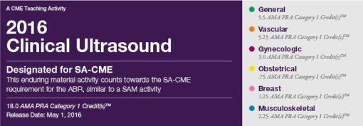 2016 Clinical Ultrasound - A Video CME Teaching Activity