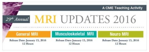 General MRI Updates 2016 - A DVD Teaching Activity