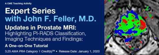 Expert Series with John F. Feller, M.D.: Updates in Prostate MRI: Highlighting PI-RADS Classification, Imaging Techniques and Findings: A One-on-One Tutorial