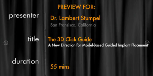 The 3D Click Guide - A New Direction for Model-Based Guided Implant Placement