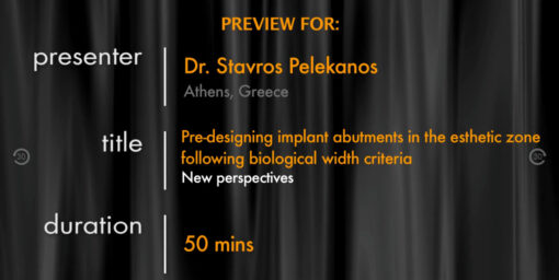 Pre-designing implant abutments in the esthetic zone following biological width and esthetic criteria - New perspectives