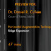 Horizontal Augmentation Techniques: Ridge Expansion