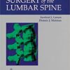 Surgery of the Lumbar Spine 1st Edition PDF