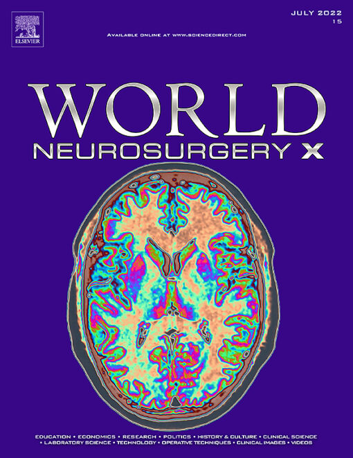 World Neurosurgery: X 2022 Volumes 13-16 PDF